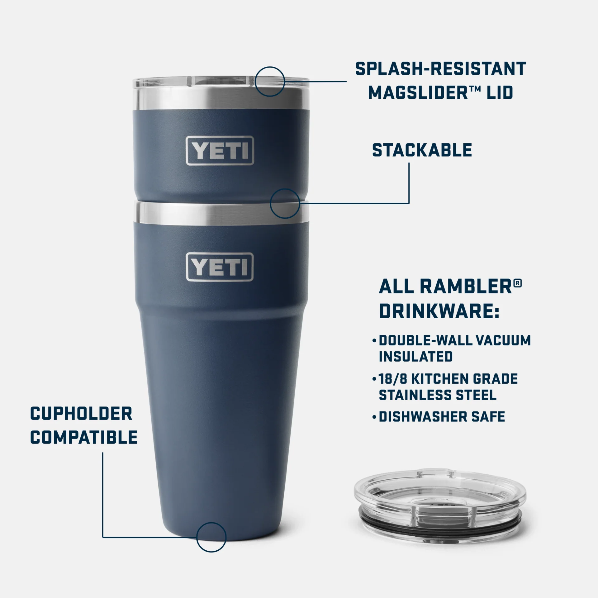 Rambler® 30 oz (887 ml) Stackable Cup - Image 3