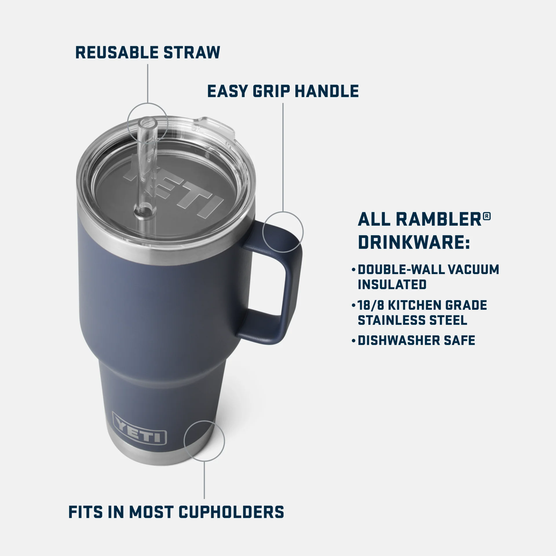 RamblerĀ® 35 oz (1 l) Straw Mug - Image 5