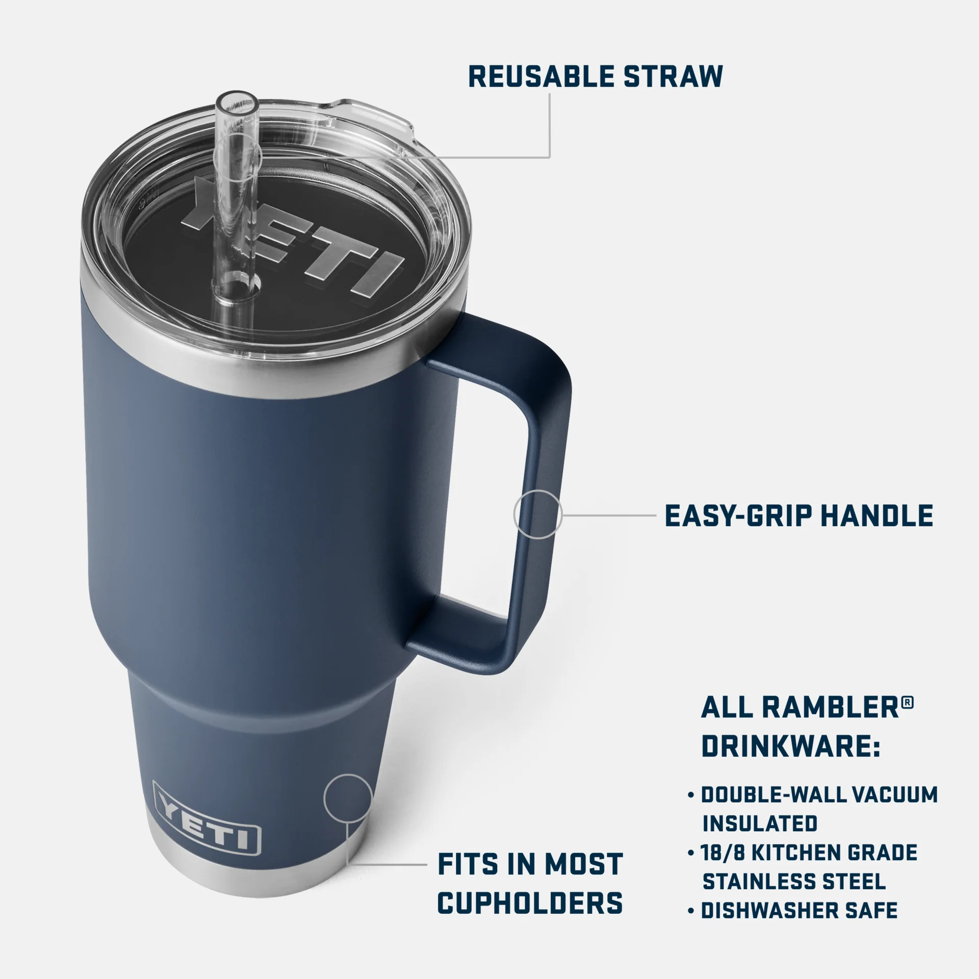 Rambler® 42 oz (1.2 l) Straw Mug - Image 5